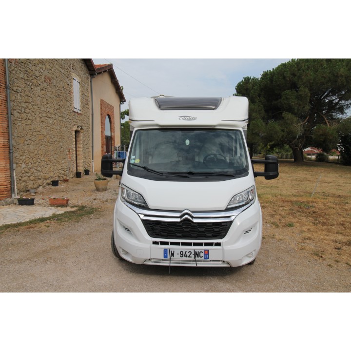 Carado T339 occasion avec clim cellule store TV satellite garanti 12 mois